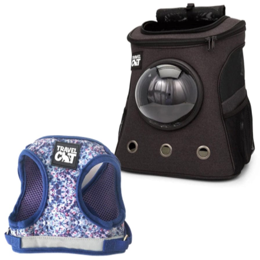 "The Fat Cat" Cat Backpack & ANY Harness & Leash Set Bundle