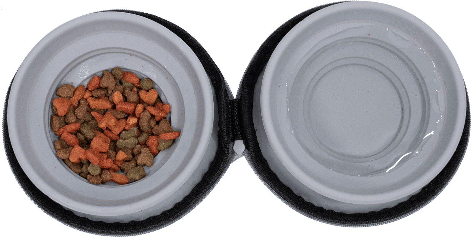 Travel Cat Double Sided Portable Zippered Bowl