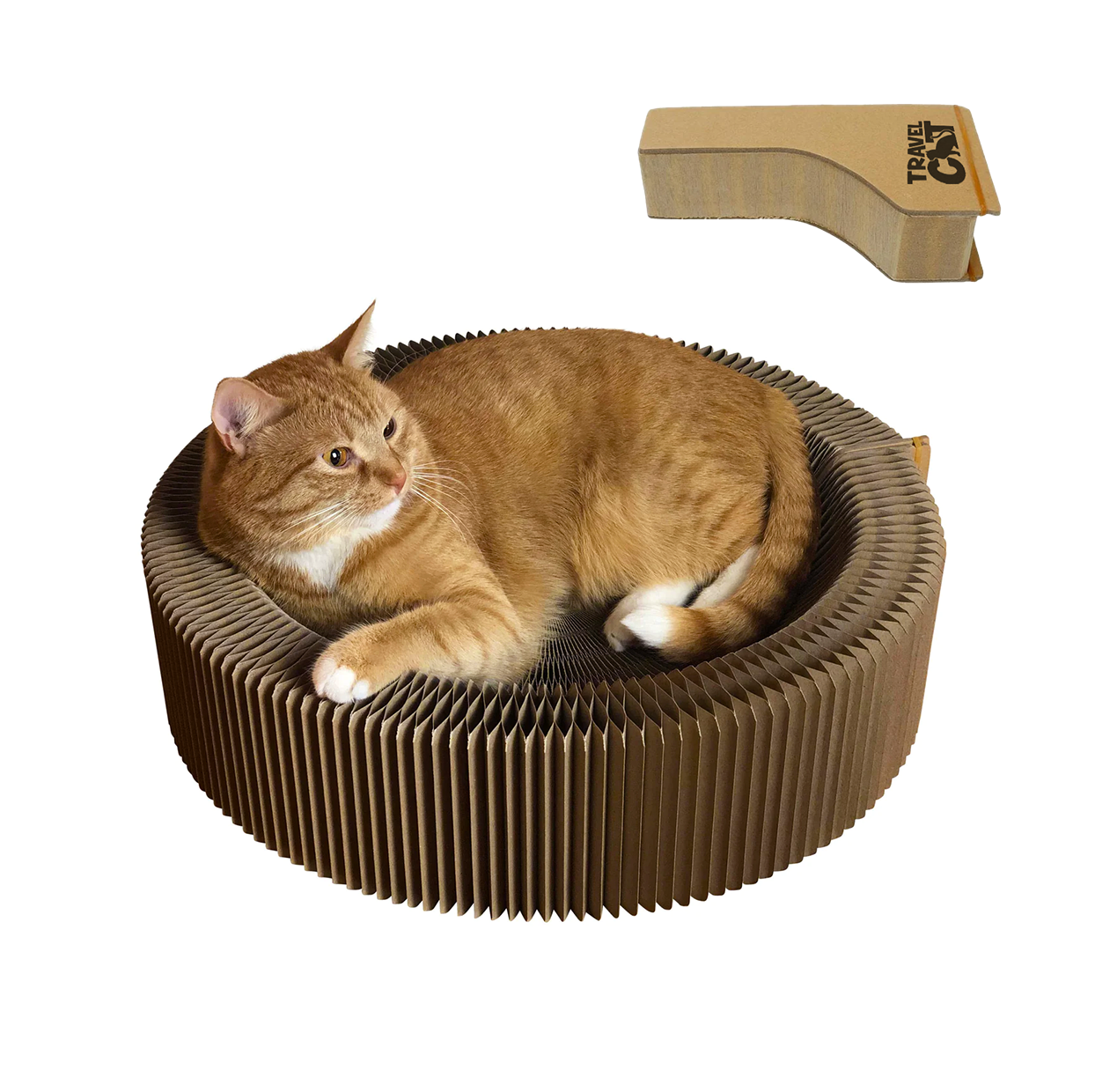"The Accordion" Travel Cardboard Bed & Scratcher