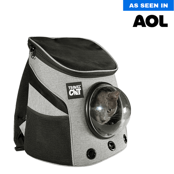 "The Fat Cat" Mini Cat Backpack - Heather Grey