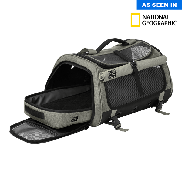 "The Transpurrter" Ultimate Calming Convertible Cat Carrier - Heather Oreo