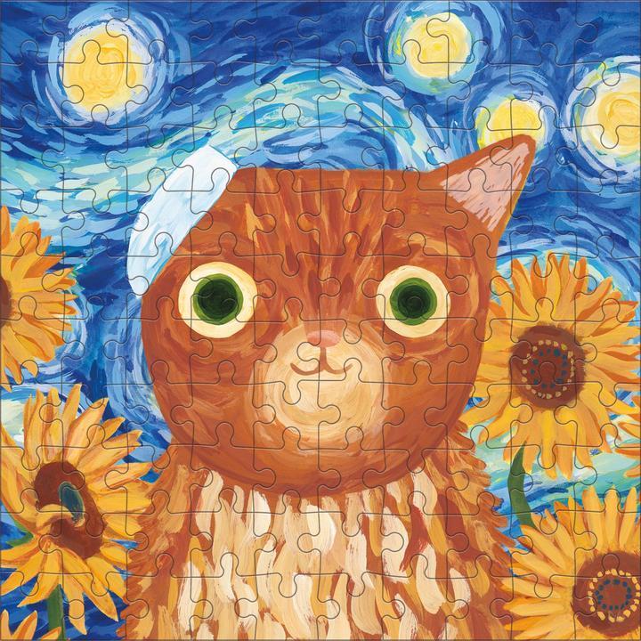 Artsy Cats 100 Piece Puzzle Tin