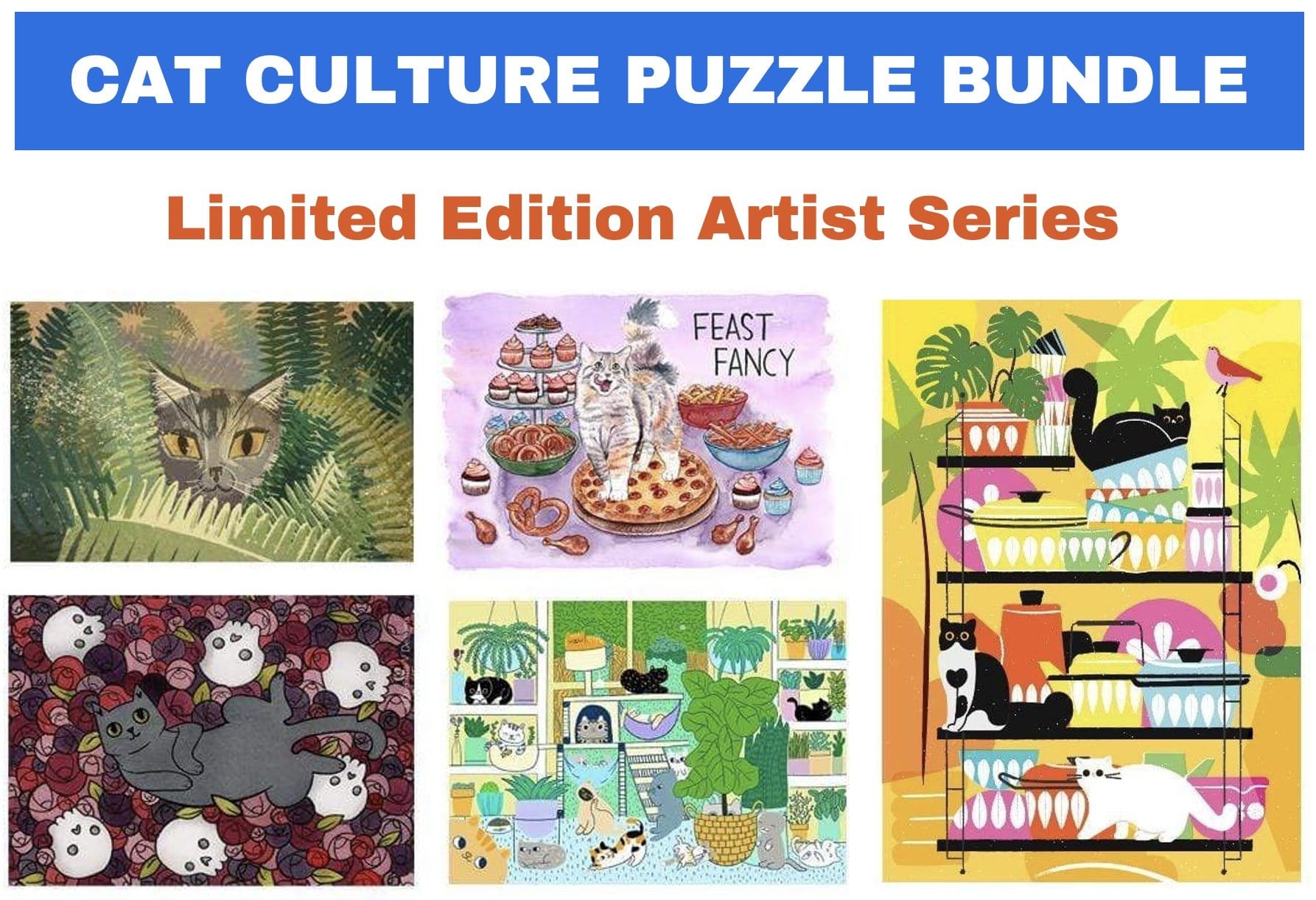 Cat Culture 3 Puzzle Bundle - Limited Edition Artist Series