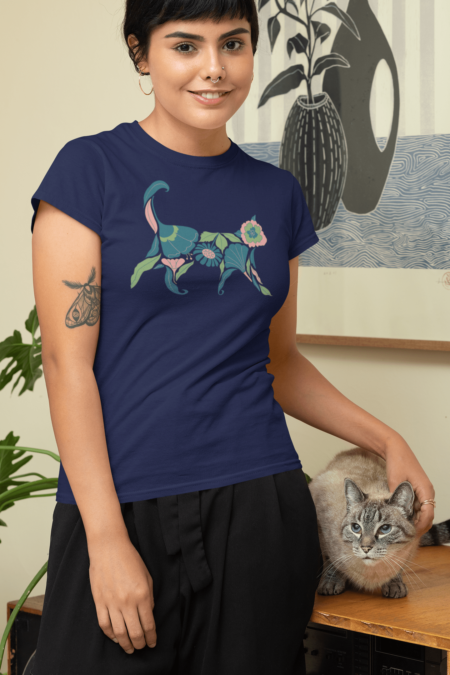 "Cat Colors" - Exclusive Limited Edition Cat Culture Women's Fit T-Shirt by Indi Maverick