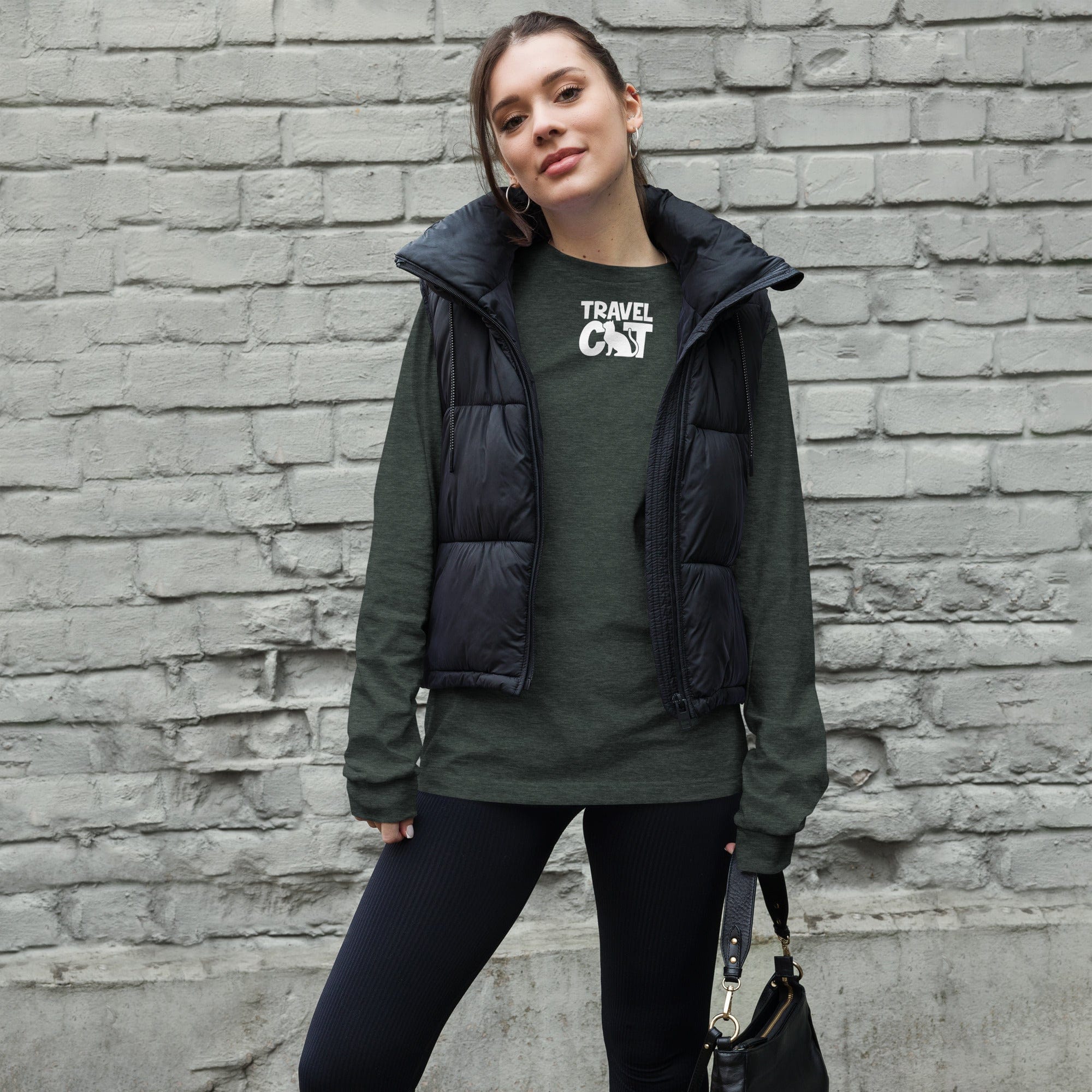 Travel Cat Unisex Long Sleeve Tee - Bella & Canvas