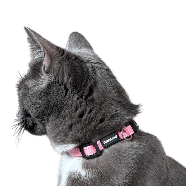 “The Travel Cat” Breakaway Cat Collar - Pink