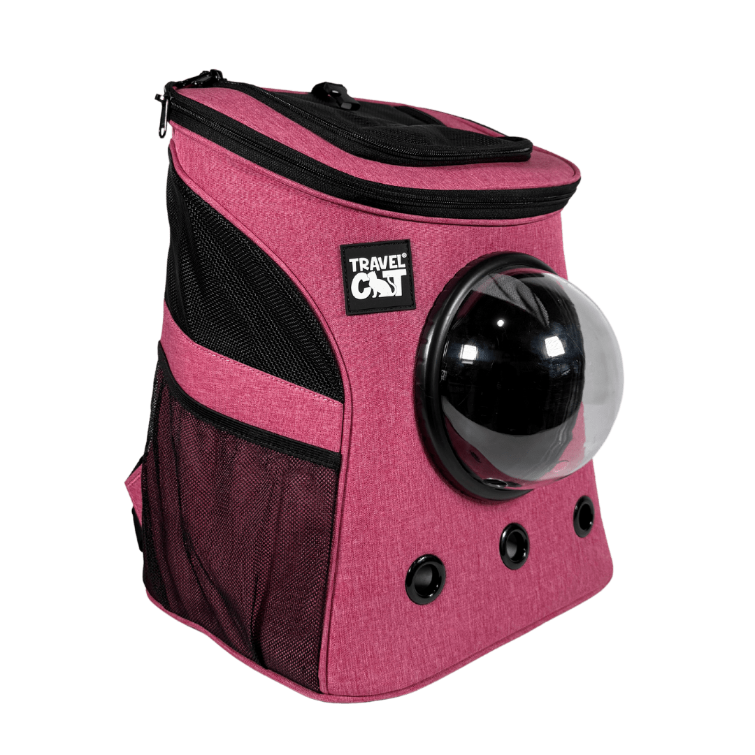 "The Fat Cat" Cat Backpack in Deep Rose Pink - For Larger Cats