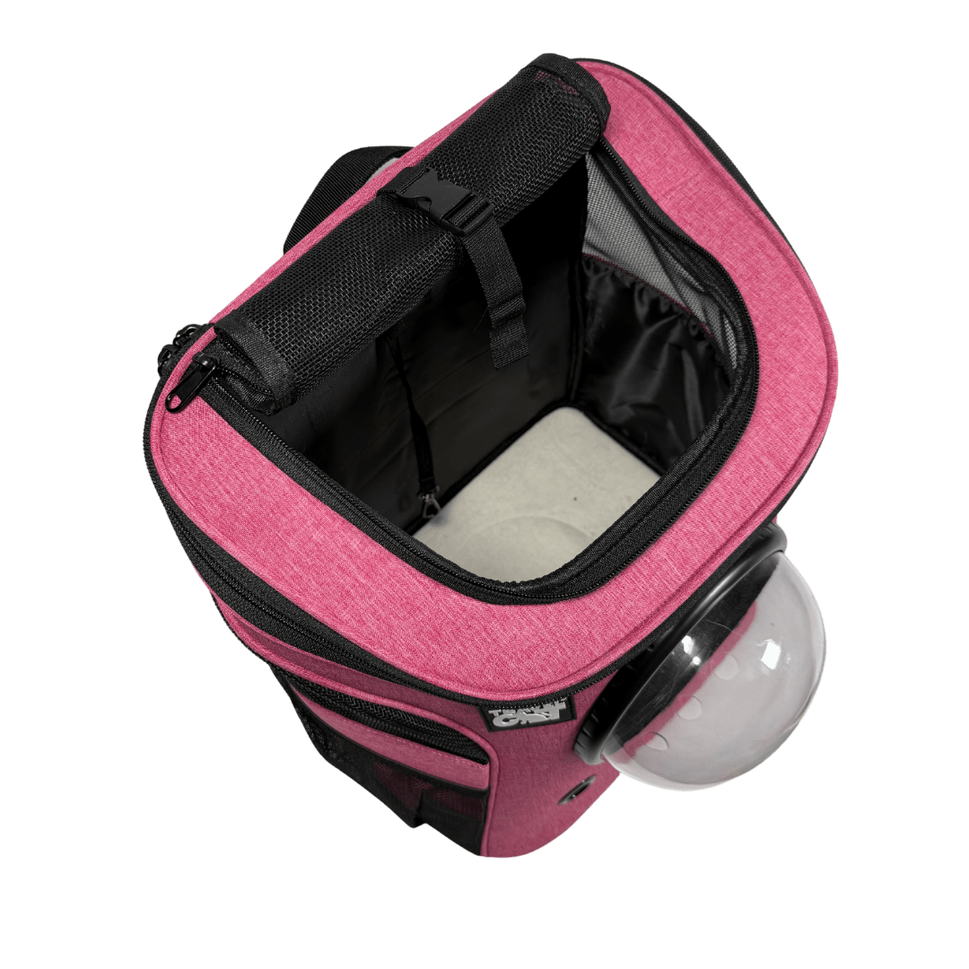 "The Fat Cat" Cat Backpack in Deep Rose Pink - For Larger Cats