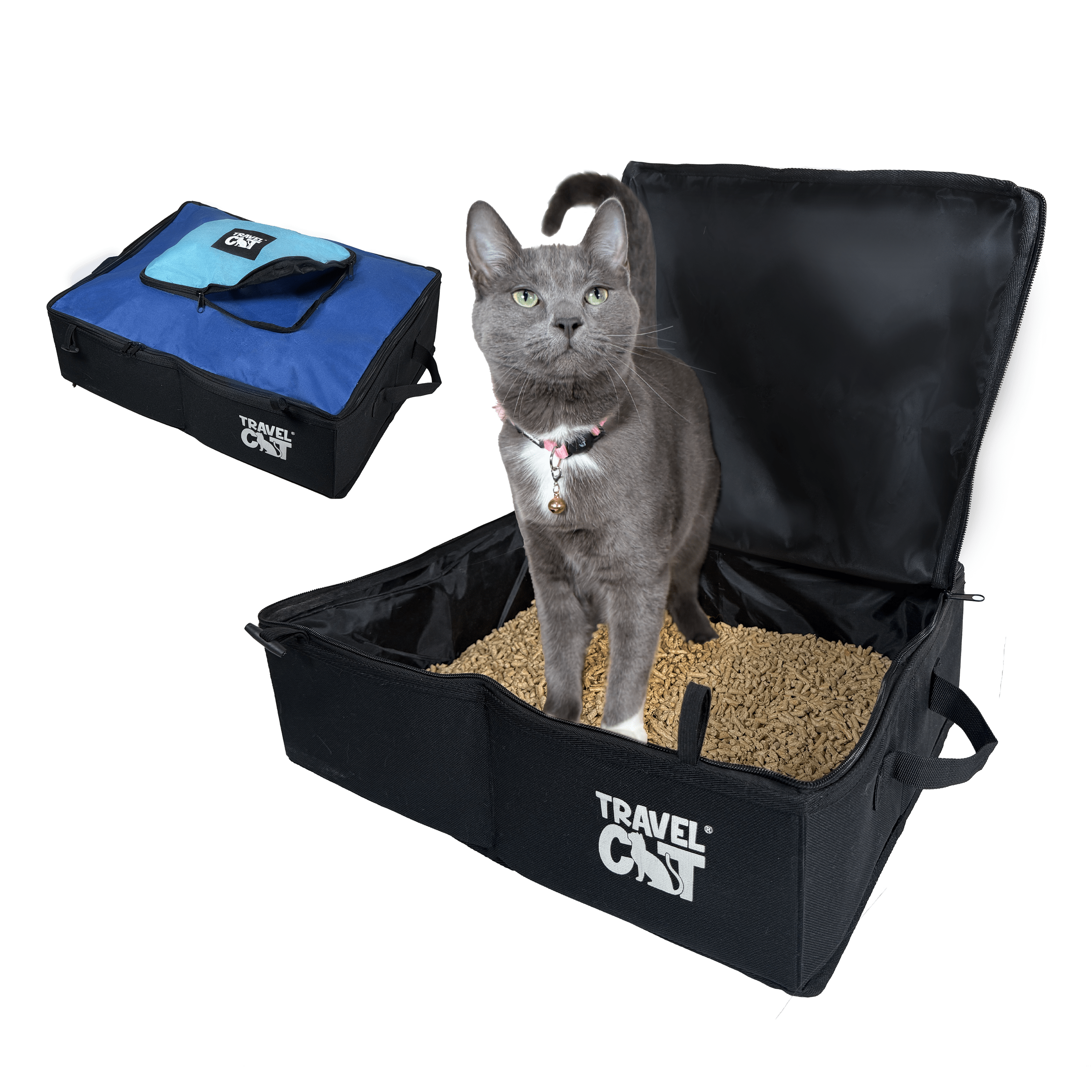 "The Porta-Pawty" Travel Litter Box - Portable Bathroom for Cats