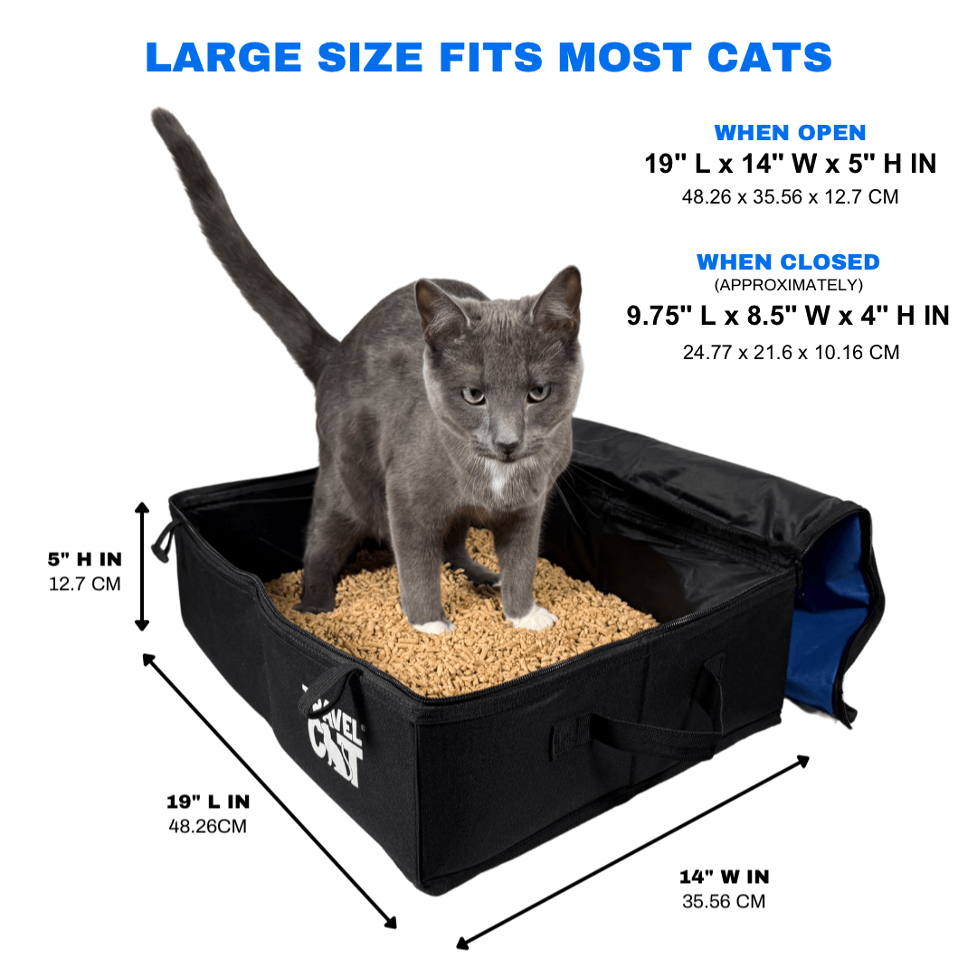 "The Porta-Pawty" Travel Litter Box - Portable Bathroom for Cats