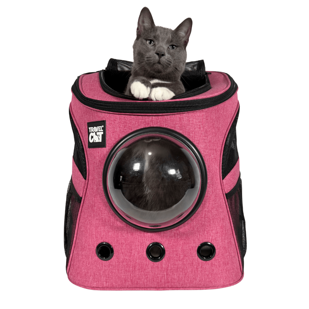 "The Fat Cat" Cat Backpack in Deep Rose Pink - For Larger Cats