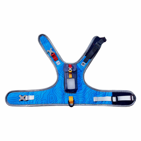 "The Pathfinder" Cat Harness with GPS Tracker Pocket - Powered by Tractive - Blue Sky