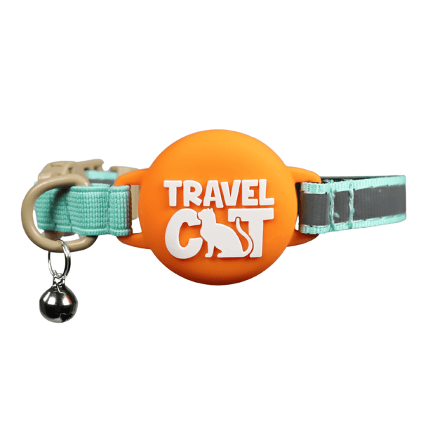 The Travel Cat AirTag Holder Collar - Earth