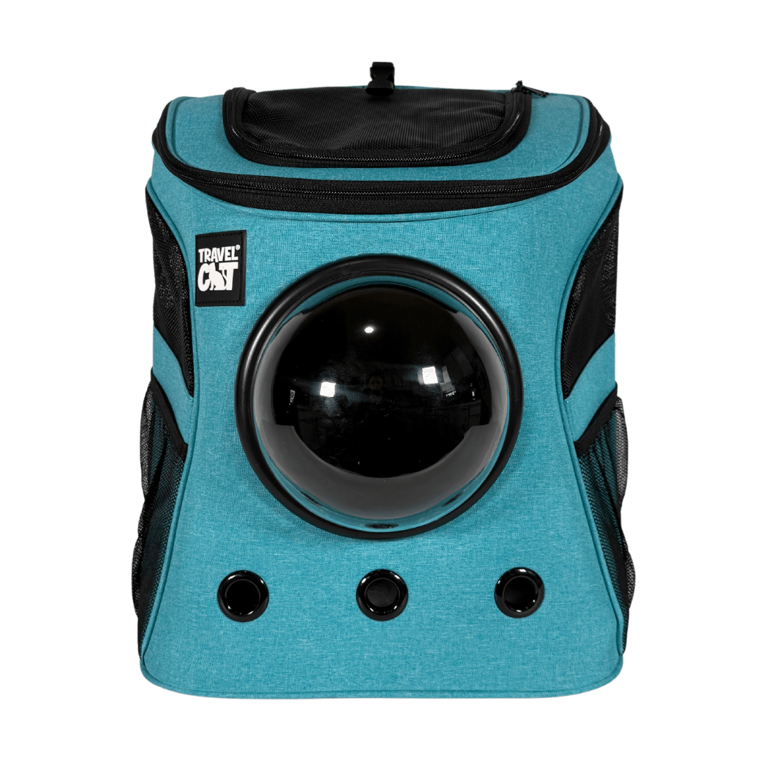 “The Fat Cat” Cat Backpack in Aqua - For Larger Cats