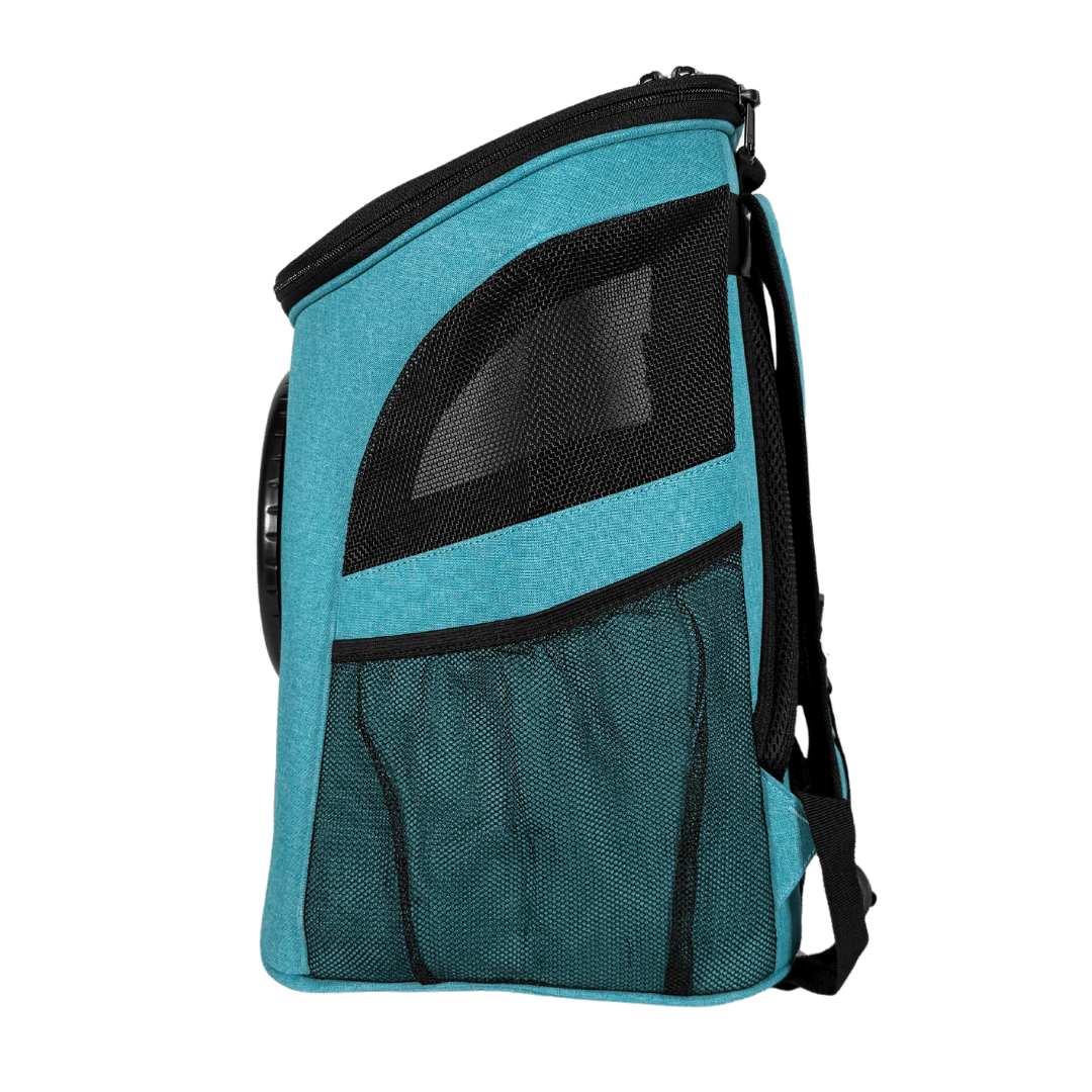 “The Fat Cat” Cat Backpack in Aqua - For Larger Cats