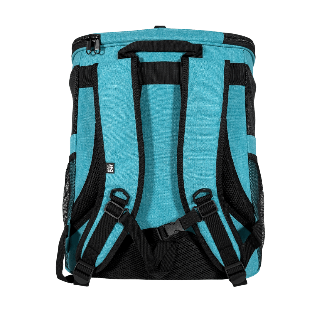 “The Fat Cat” Cat Backpack in Aqua - For Larger Cats