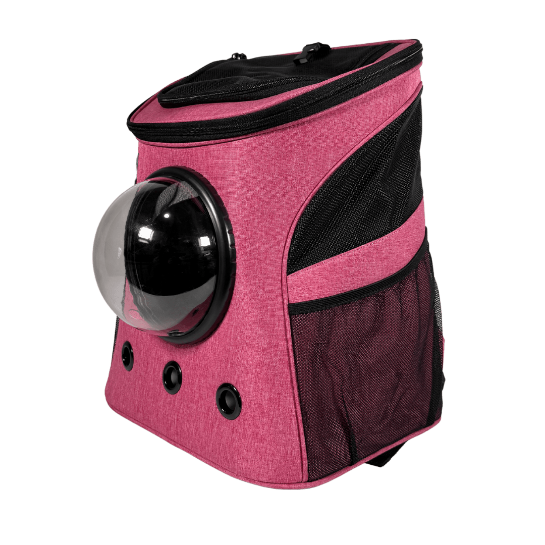 "The Fat Cat" Cat Backpack in Deep Rose Pink - For Larger Cats