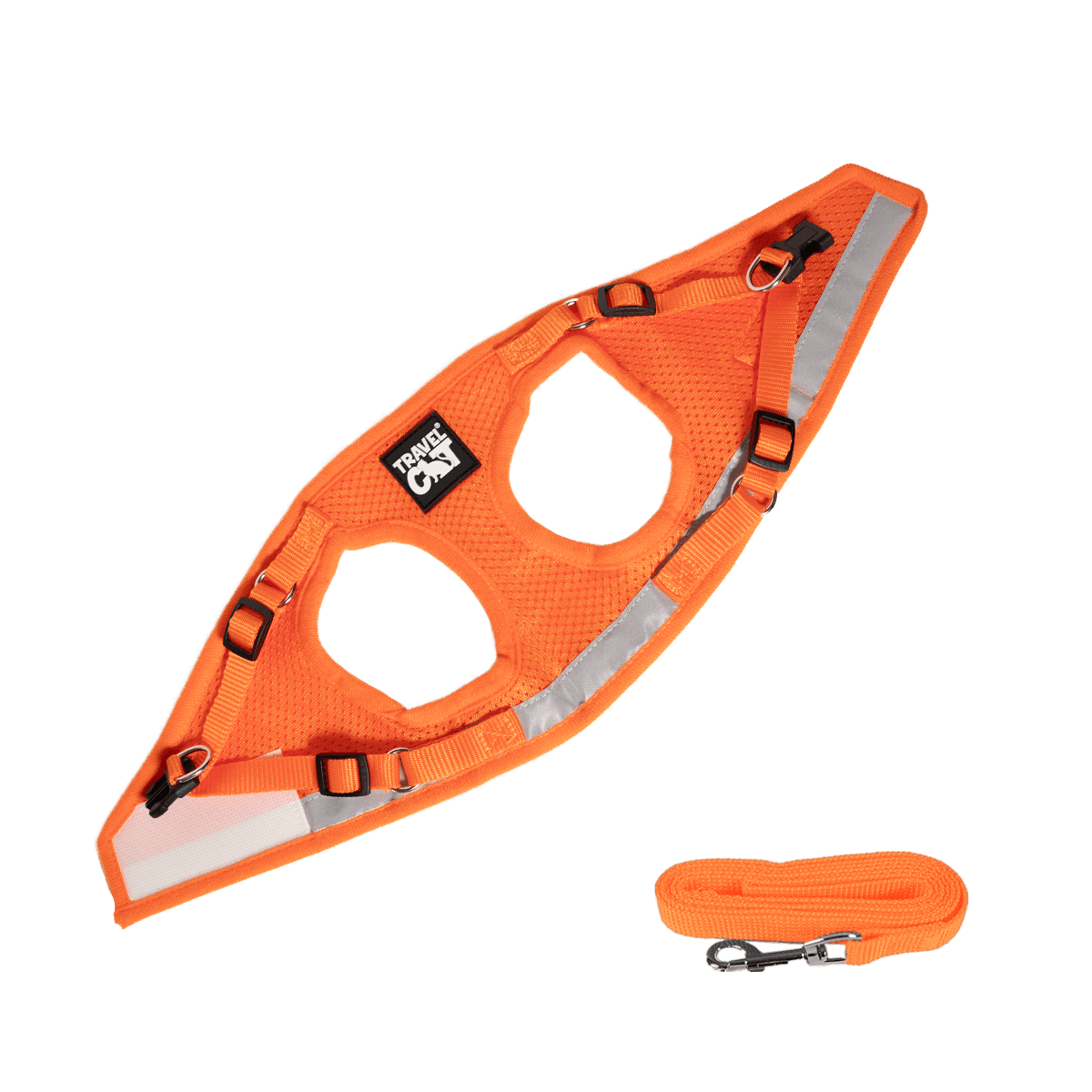 The Orange True Adventurer" Reflective Cat & Kitten Harness and Leash