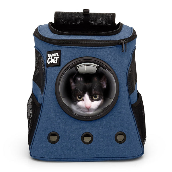"The Fat Cat" Cat Backpack - For Larger Cats - Navy