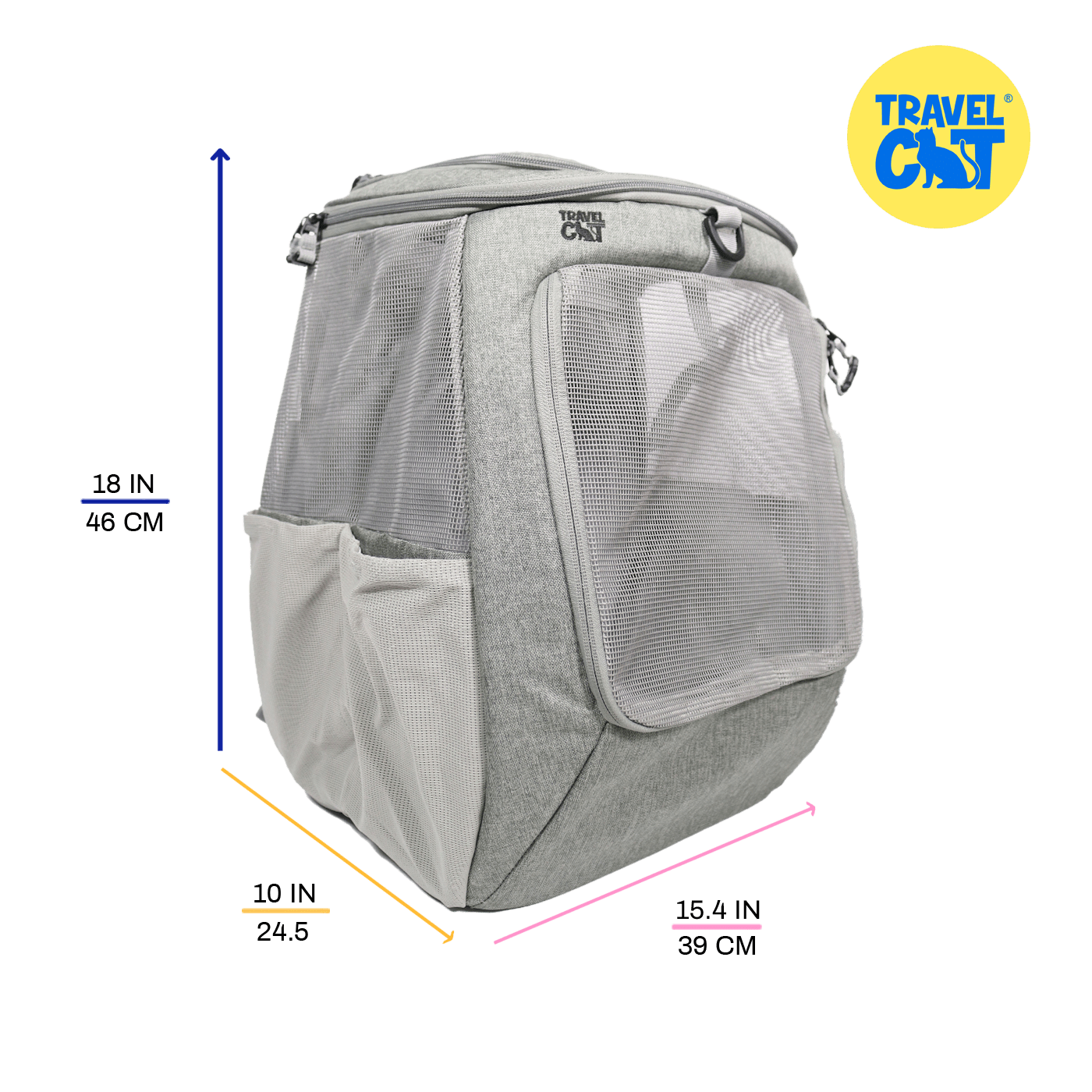 "The Navigator" Convertible Cat Backpack in Heather Grey - For Adventurous Cats and Humans