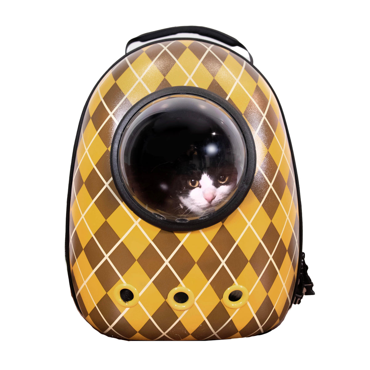 Cat Backpack Rust Argylle x Travel Cat Replica Cat Backpack - Officially Licensed