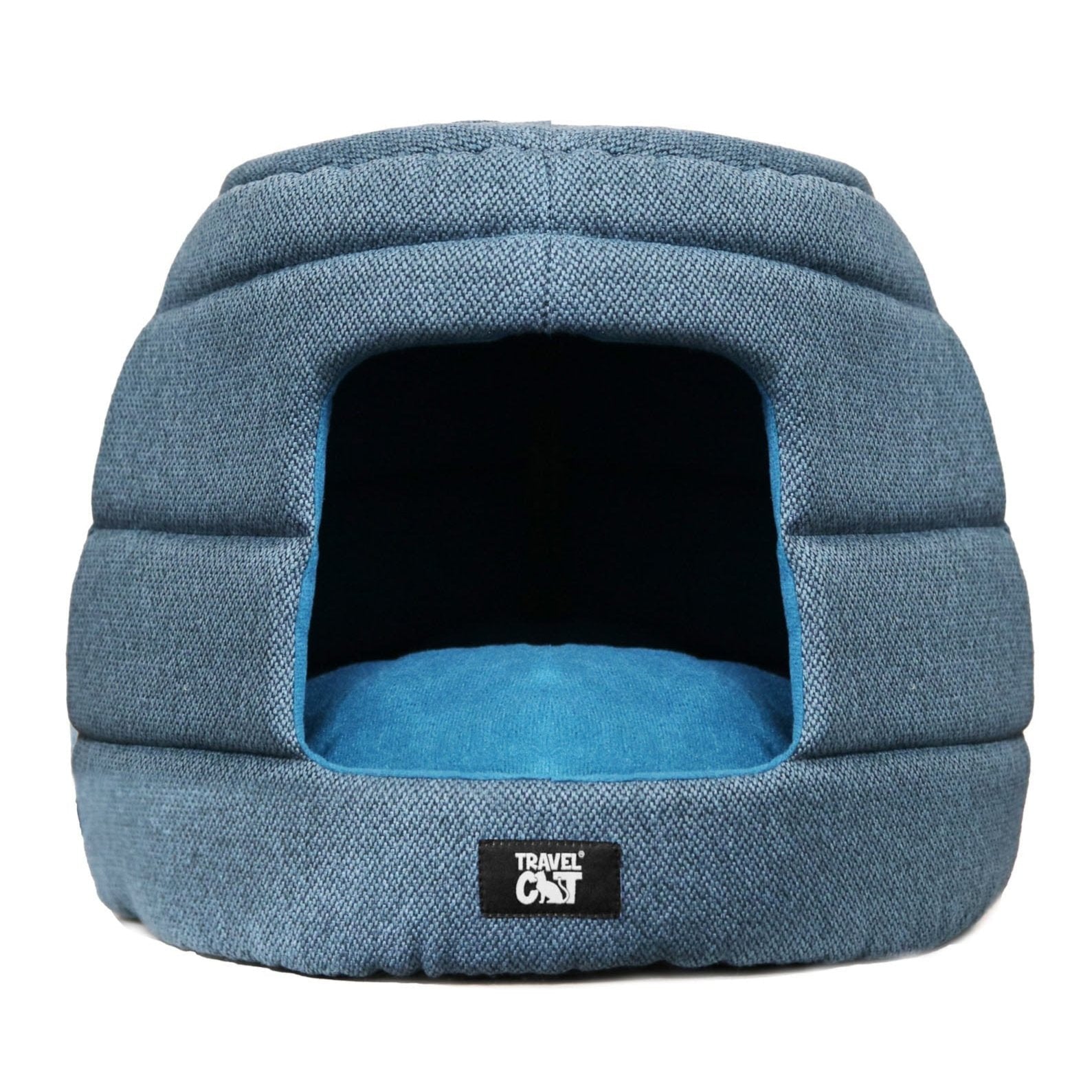 "The Meowbile Home" Convertible Cat Bed & Cave - Blue