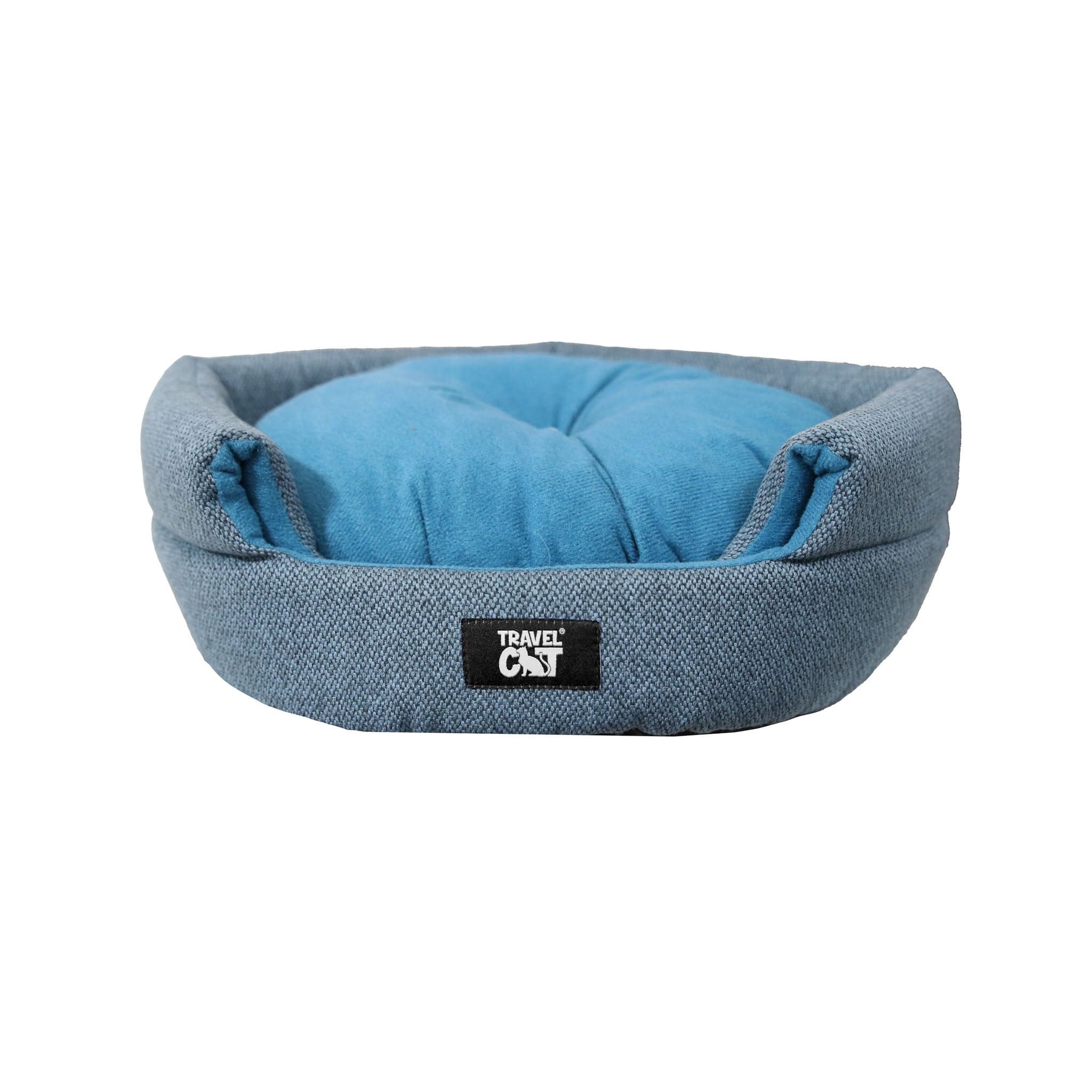 "The Meowbile Home" Convertible Cat Bed & Cave - Blue