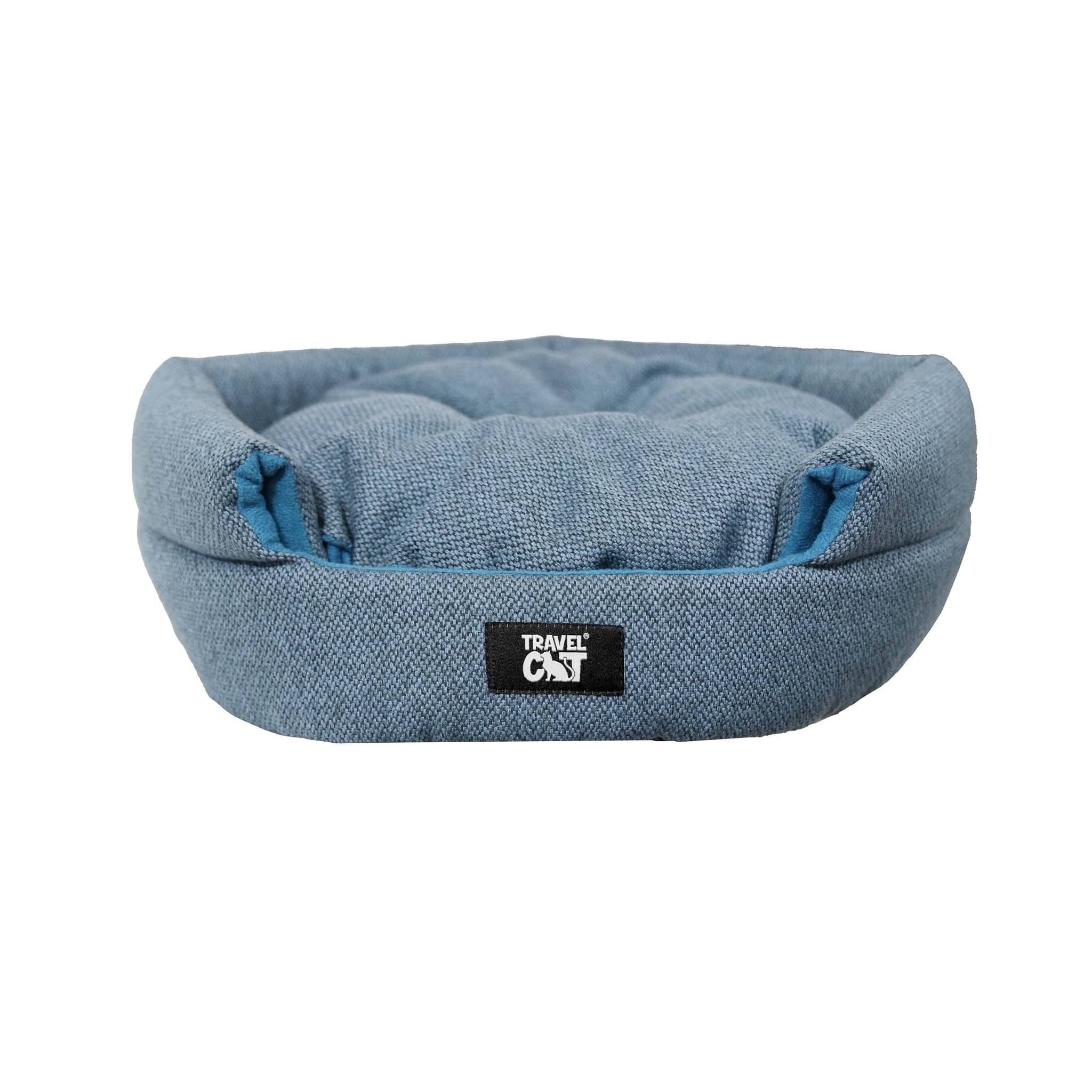 "The Meowbile Home" Convertible Cat Bed & Cave - Blue