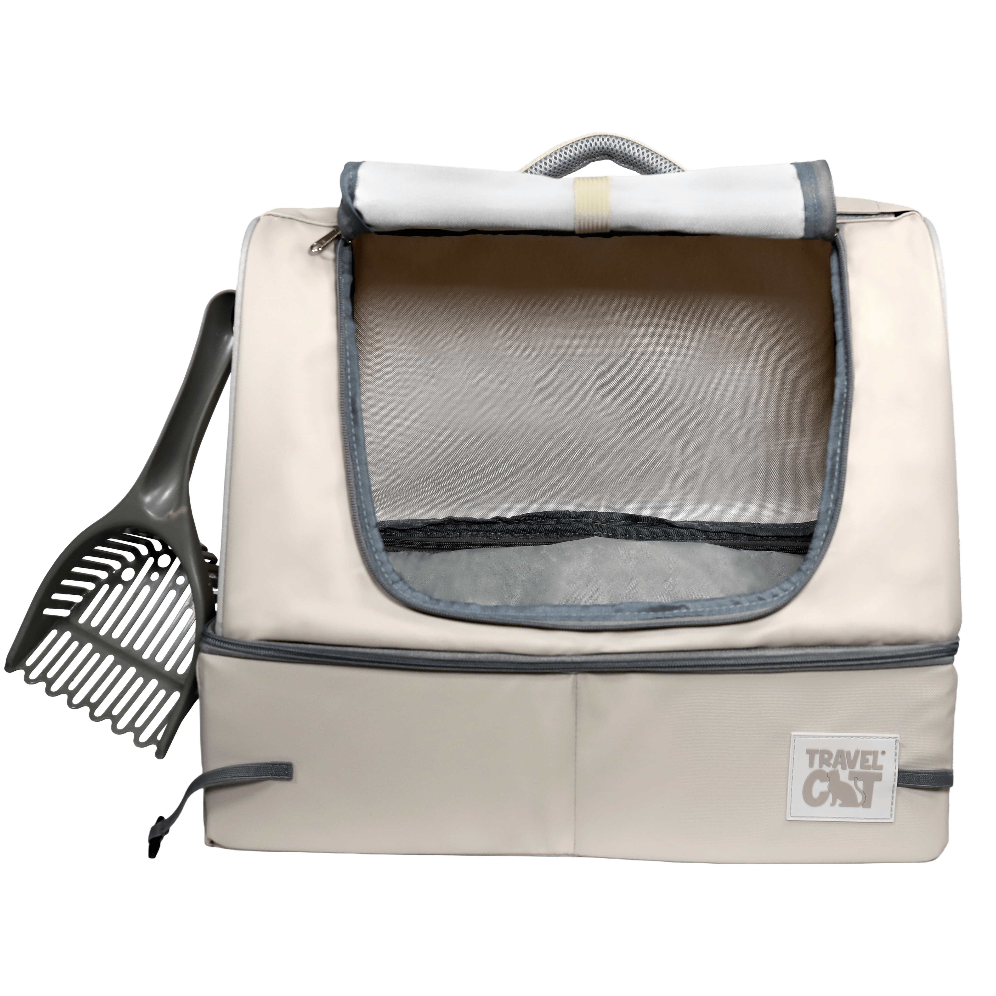 "The Porta-Pawty+" Covered Travel Litter Box - Portable Bathroom for Cats