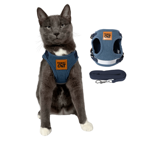 "The Jean Jacket" Limited Edition Cat Harness & Leash Set