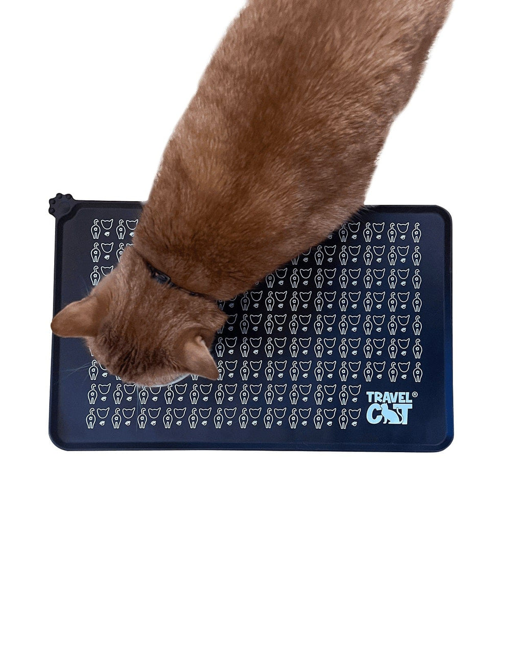  Travel Cat Food Mat - 18.5 x 11.5 Large Silicone Cat Feeding  Mat for Cats Food and Water Bowls - Waterproof, Easy Grip, Easy to Clean  Pet Feeding Mat for Indoor