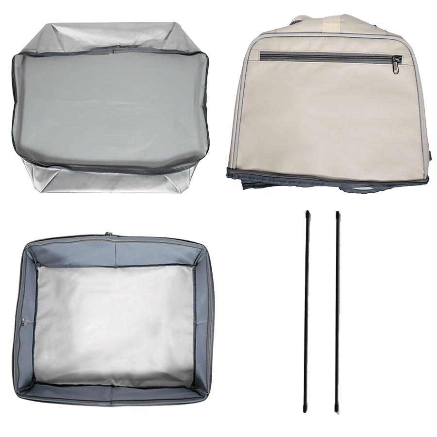 "The Porta-Pawty+" Covered Travel Litter Box - Portable Bathroom for Cats