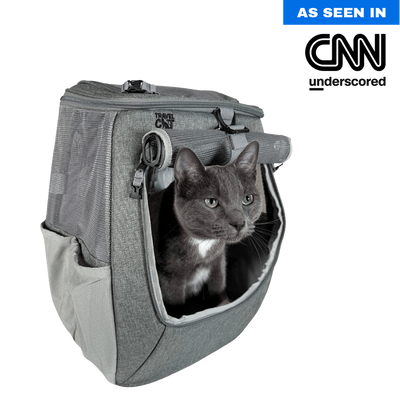 "The Navigator" Convertible Cat Backpack in Heather Grey - For Adventurous Cats and Humans