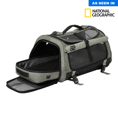 "The Transpurrter" Ultimate Calming Convertible Cat Carrier in Heather Grey