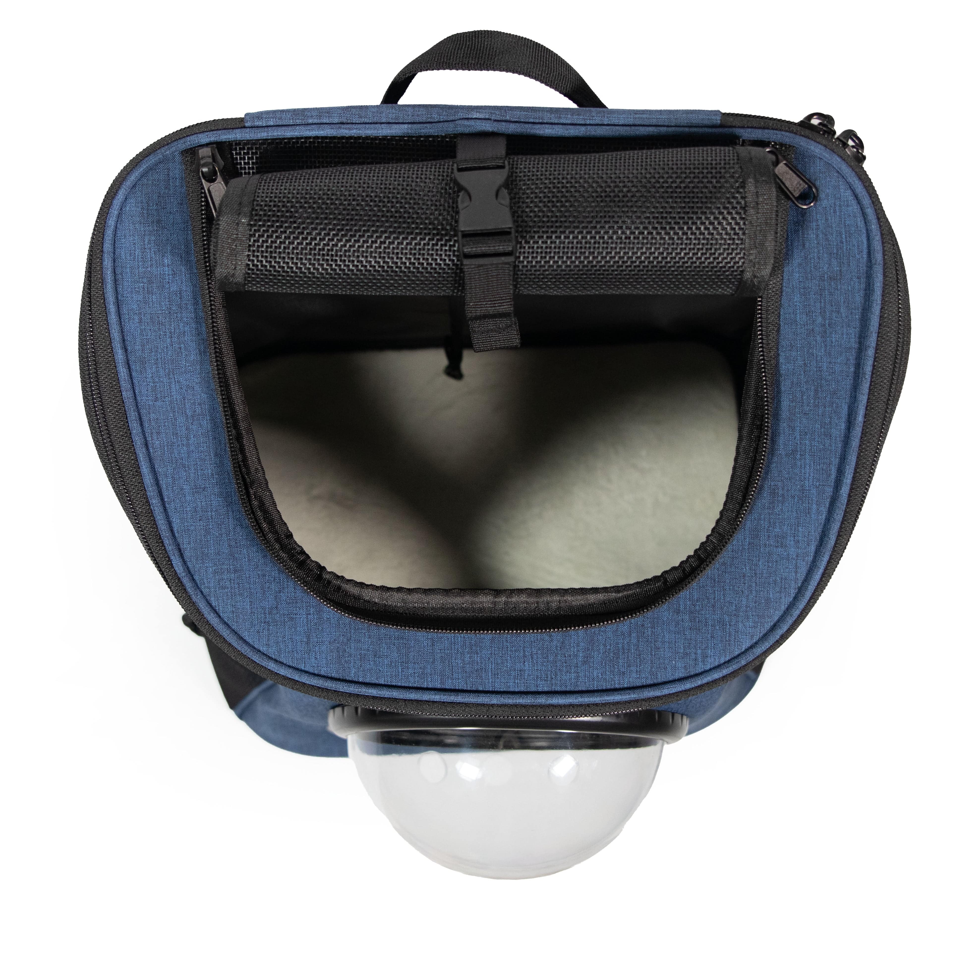 “The Fat Cat” Cat Backpack in Navy - For Larger Cats