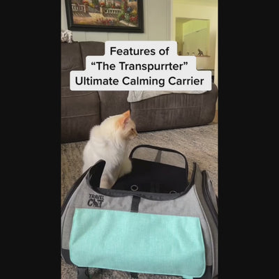 The Transpurrter Ultimate Calming Convertible Cat Carrier in Heather