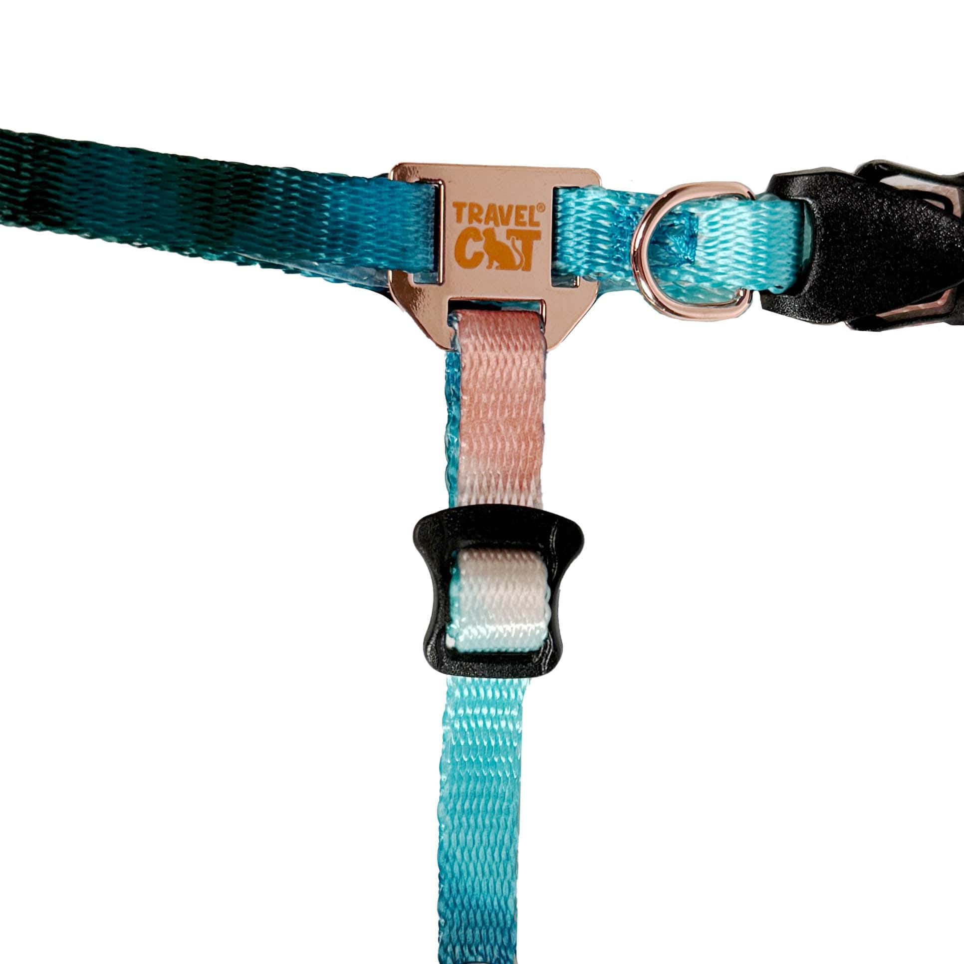"The Day Tripper" Perfect Adjustable H-Style Cat Harness & Bungee Leash Set - Watercolor