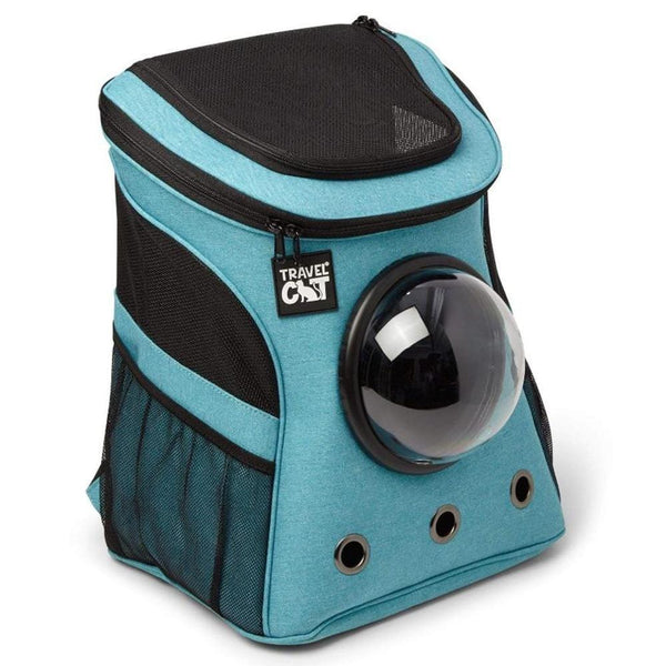 "The Fat Cat" Cat Backpack - For Larger Cats - Aqua