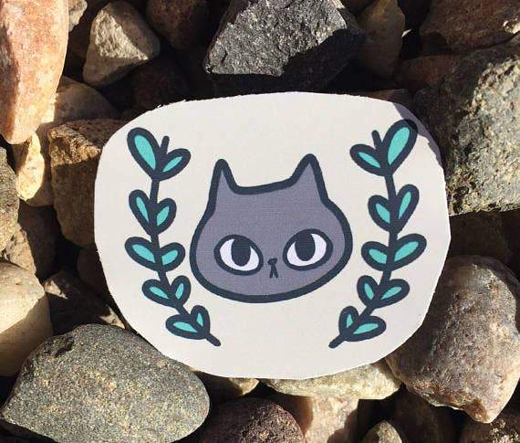 Cat + Plants Stickers