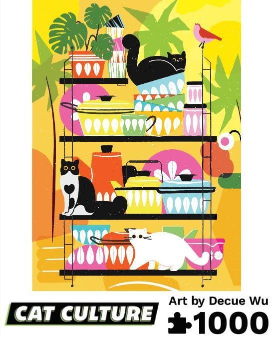 "Cats in the Kitchen" by Decue Wu - Cat Culture Artist Series Puzzles