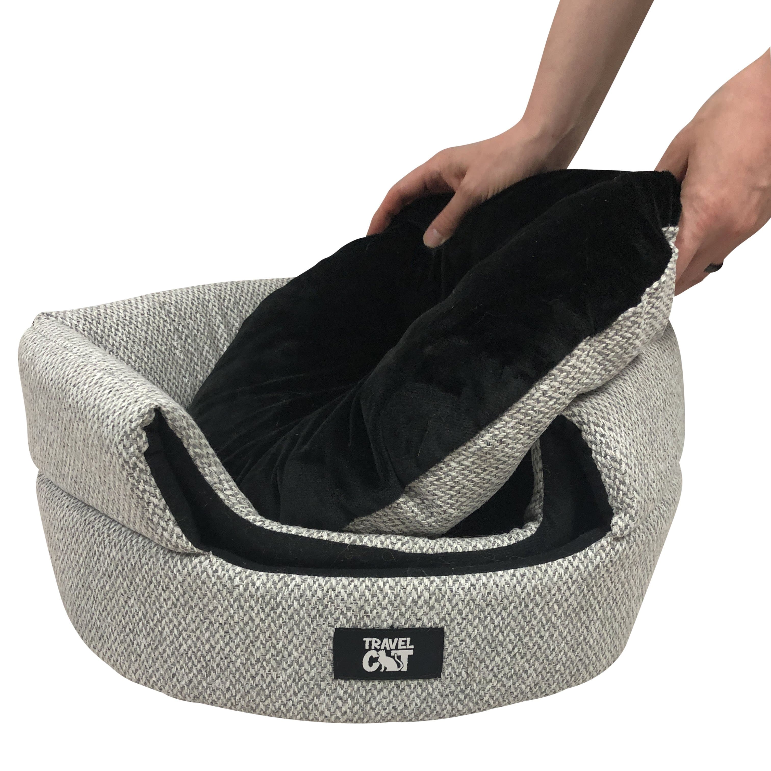 "The Meowbile Home" Convertible Cat Bed & Cave