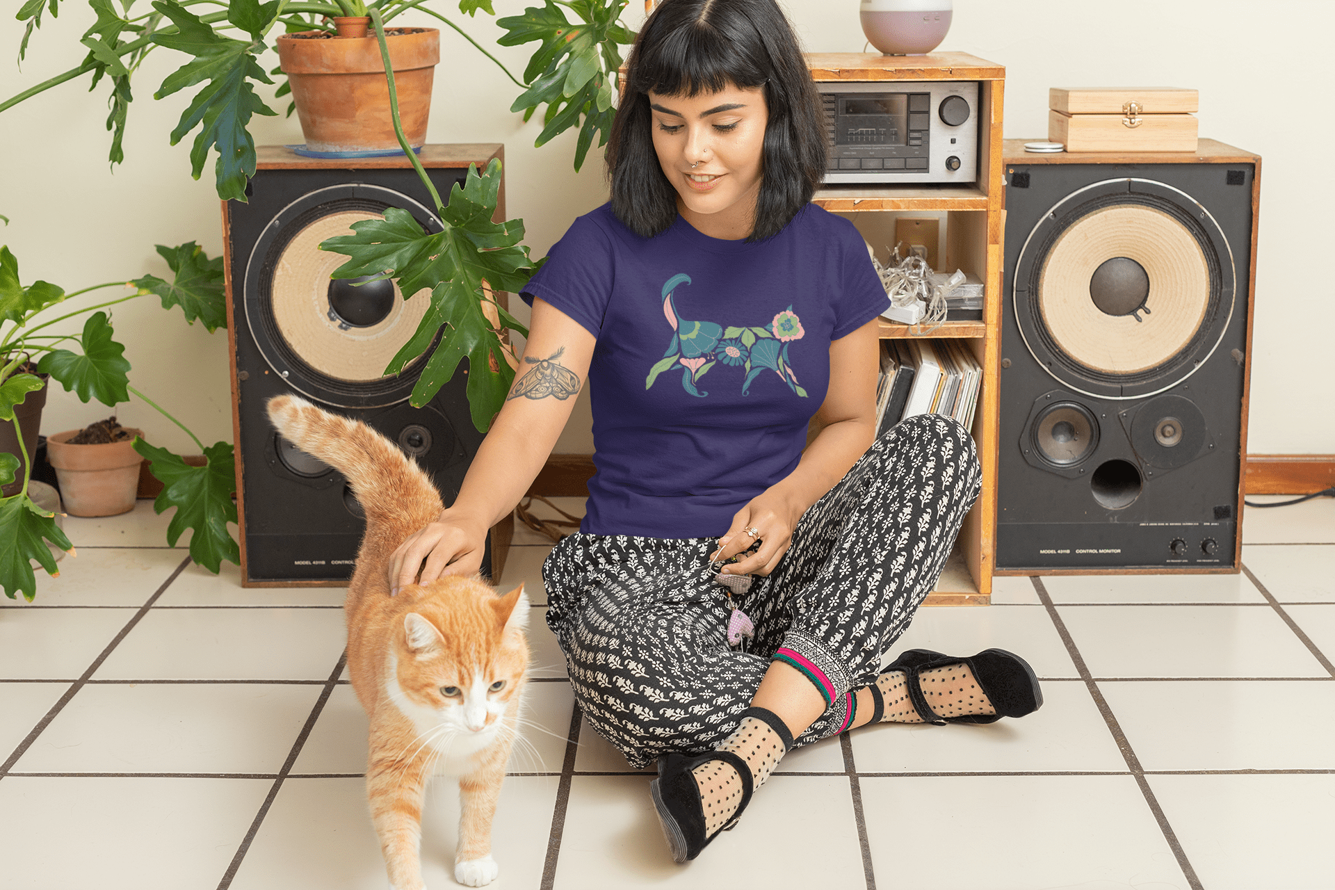 "Cat Colors" - Exclusive Limited Edition Cat Culture Women's Fit T-Shirt by Indi Maverick