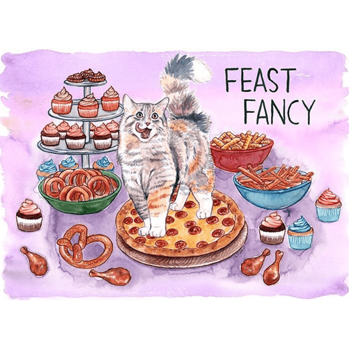 Feast Fancy by Megan Kott - Cat Culture Artist Series Puzzles