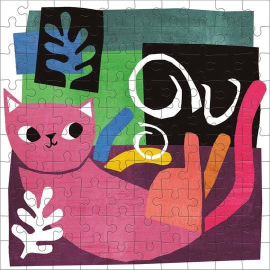 Henri Catisse Artsy Cats 100 Piece Puzzle Tin