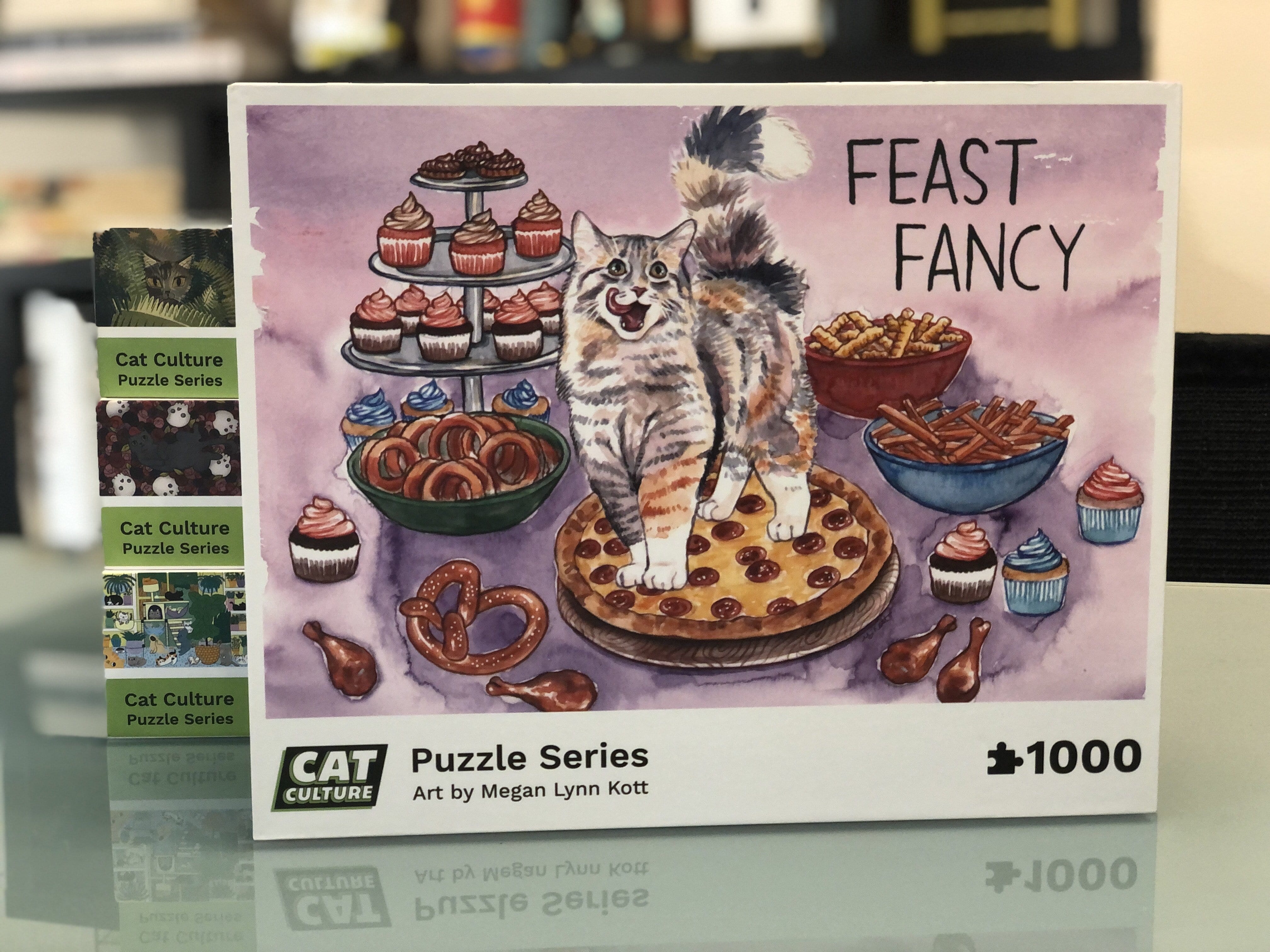 Feast Fancy by Megan Kott - Cat Culture Artist Series Puzzles