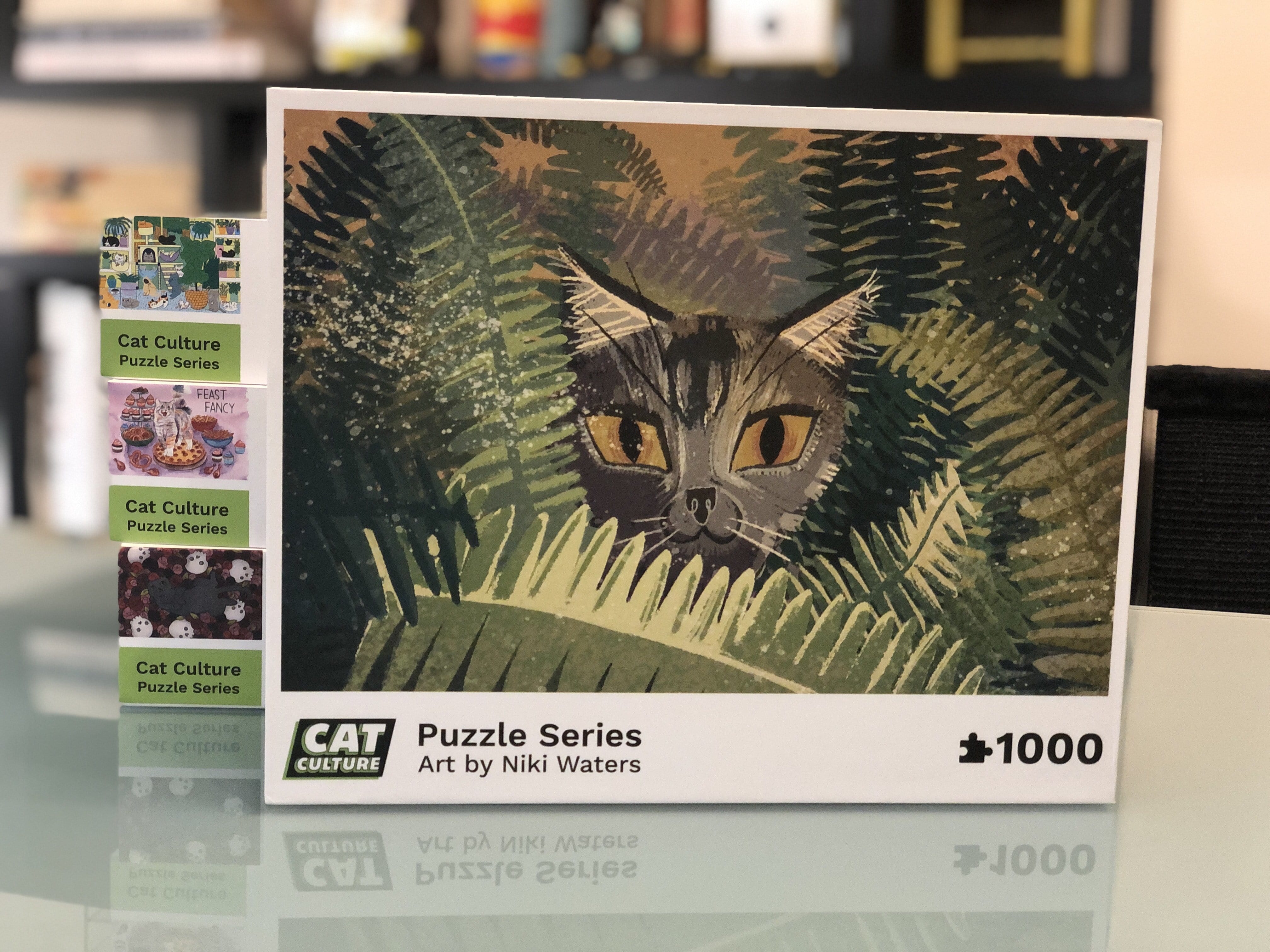 "Jungle Cat" by Niki Waters - Cat Culture Artist Series Puzzles