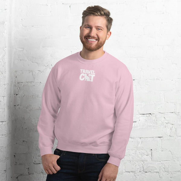 Travel Cat Unisex Sweatshirt - Light Pink