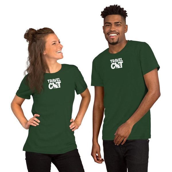 Travel Cat Short-Sleeve Unisex T-Shirt - Forest