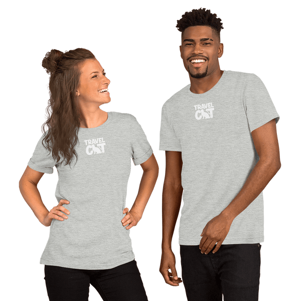 Travel Cat Colors Short-Sleeve Unisex T-Shirt - Athletic Heather