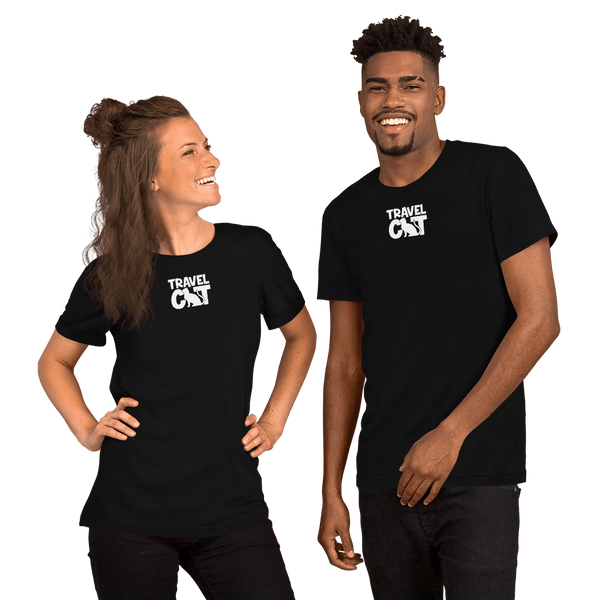 Travel Cat Colors Short-Sleeve Unisex T-Shirt - Black